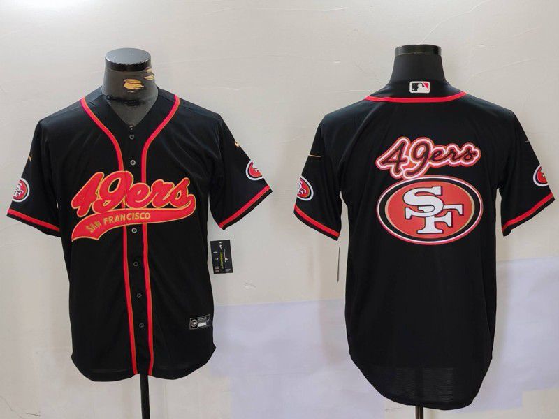 Men San Francisco 49ers Blank Black gold Joint Name 2024 Nike Limited NFL Jersey style 9012->san francisco 49ers->NFL Jersey